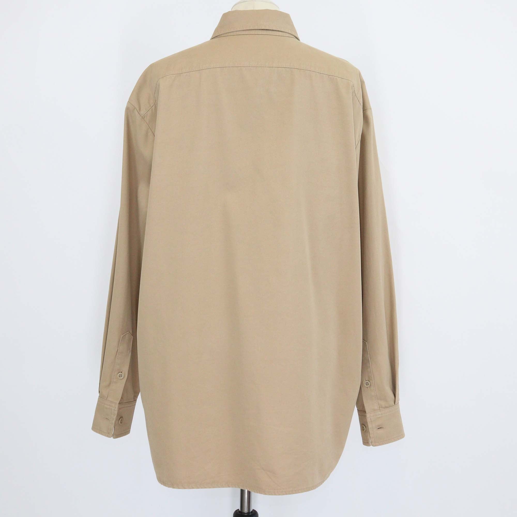 The Row Brown Cotton Blend Long-Sleeve Oversized Shirt