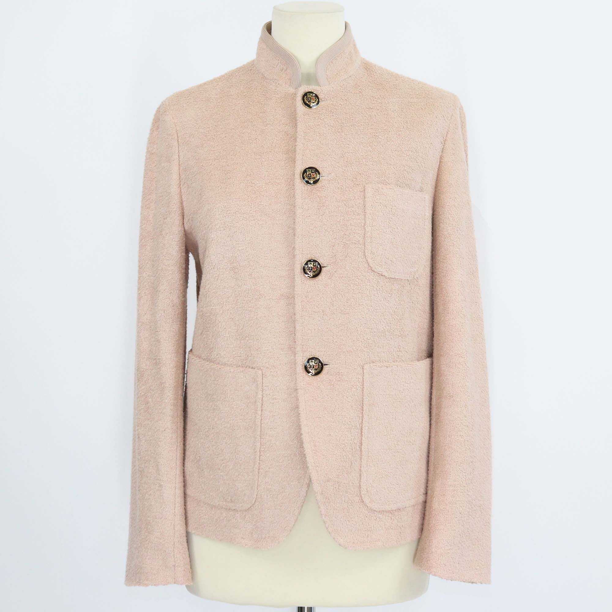 Loro Piana Beige Linen Cotton Blend Spagna Terry Jacket