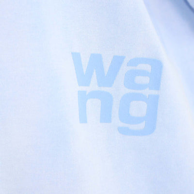 Alexander Wang.T Light Blue Cotton Washed Crew Neck T-Shirt