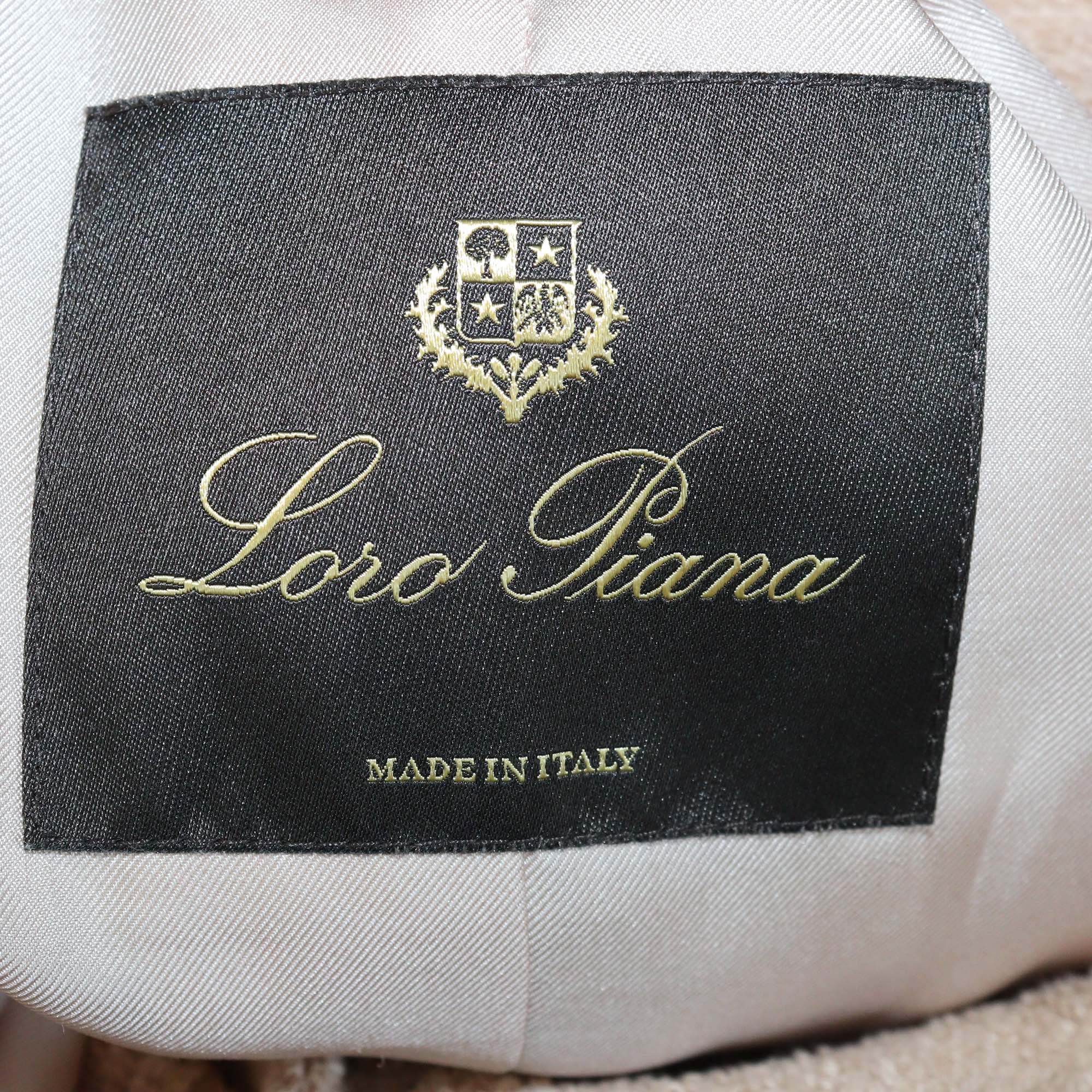 Loro Piana Beige Linen Cotton Blend Spagna Terry Jacket