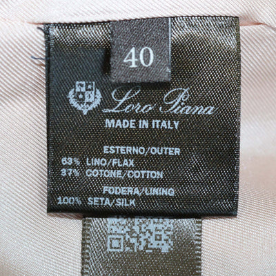 Loro Piana Beige Linen Cotton Blend Spagna Terry Jacket