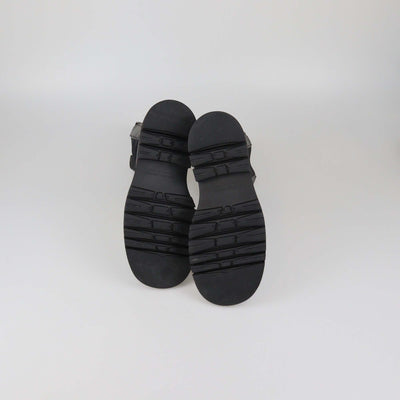 Bottega Veneta Black Leather Lug Chelsea Boots