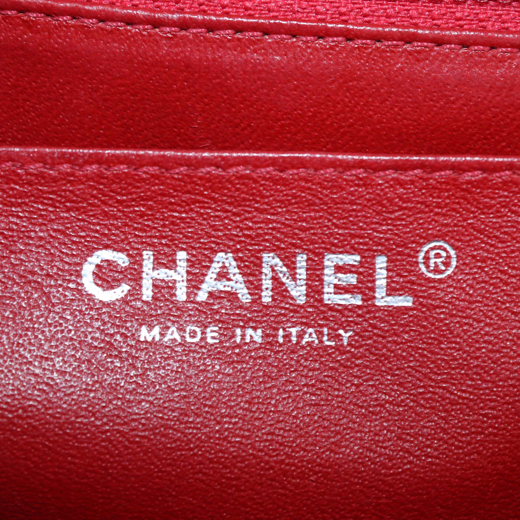 Chanel Red Chevron Patent Leather Jumbo Classic Single Flap Bag