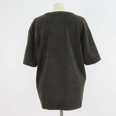 Alexander Wang.T Charcoal Glitter Cotton Puff Logo Crew Neck T-Shirt