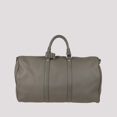 Louis Vuitton Khaki Aerogram Leather Keepall Bandoulier 50 Bag