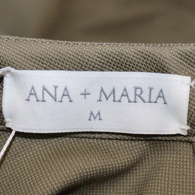 Anna + Maria Olive Drab Cotton Vestal Cropped Top