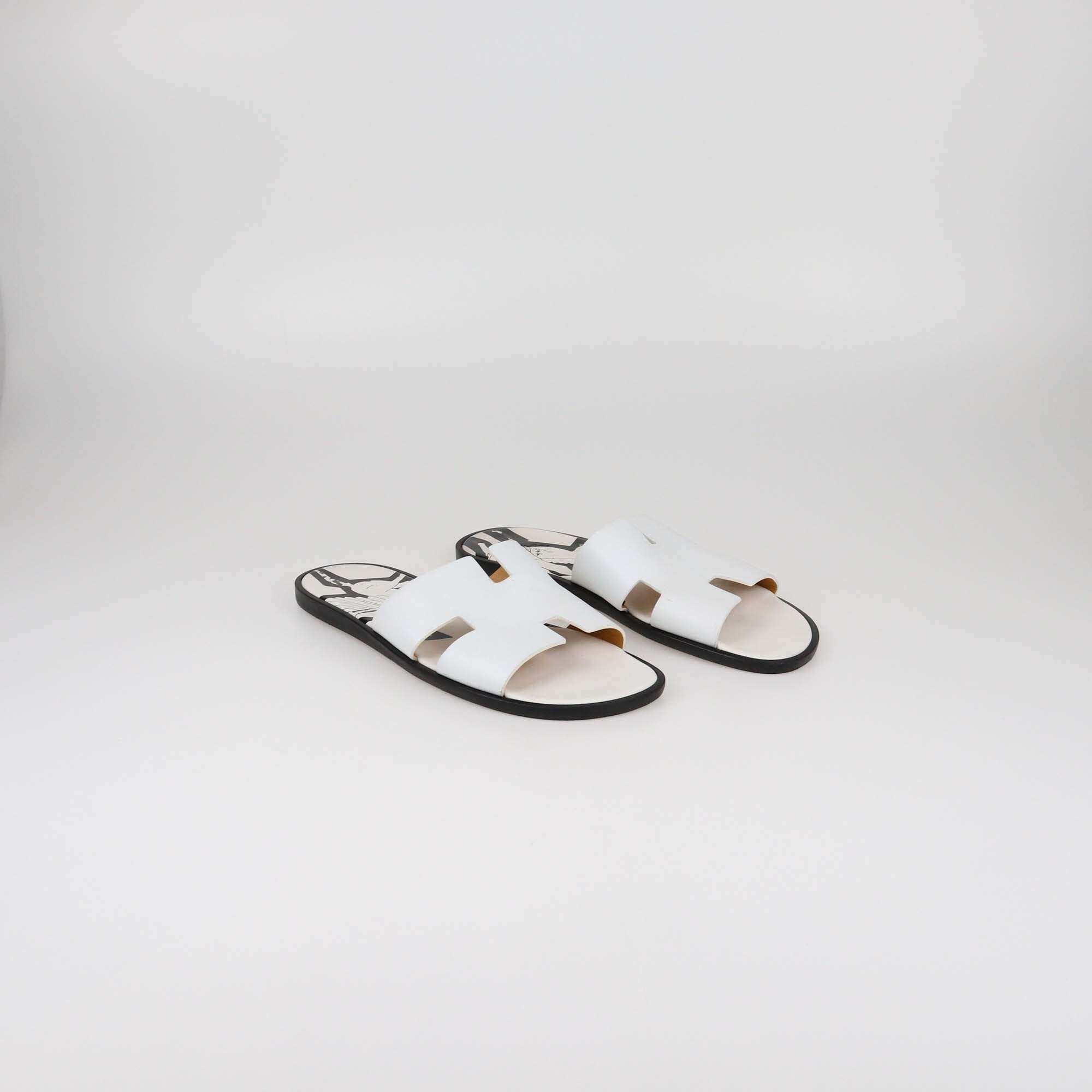 Hermes White Rodeo Pegase Print Izmir Sandals Mens Hermes 