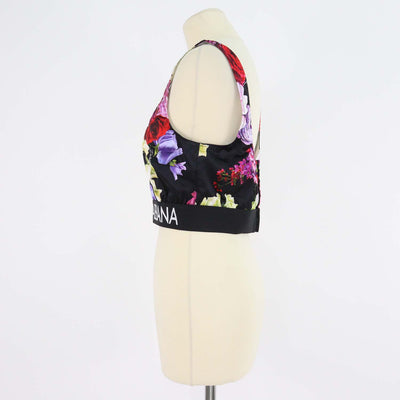 Dolce & Gabbana Multicolor Blend Viscose Floral Print Bralette