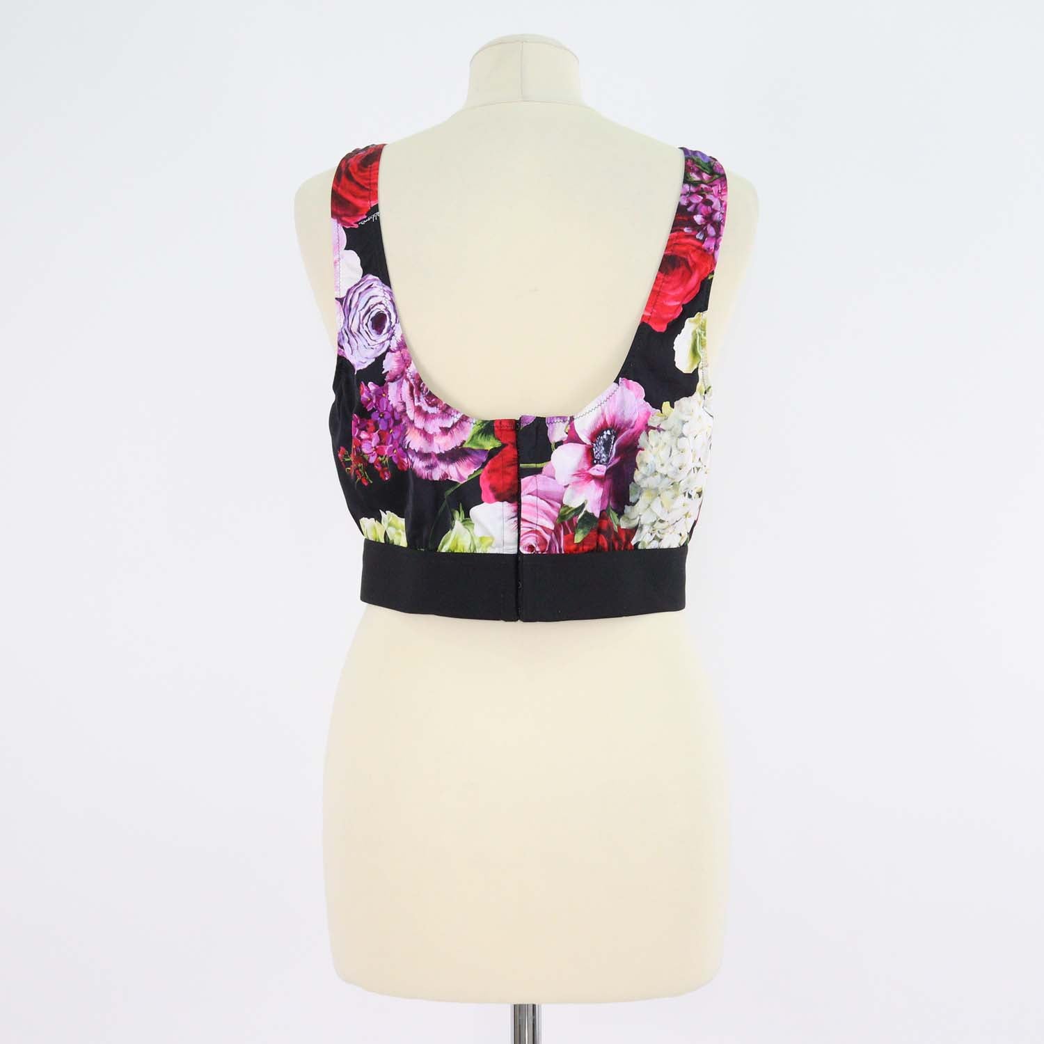 Dolce & Gabbana Multicolor Blend Viscose Floral Print Bralette