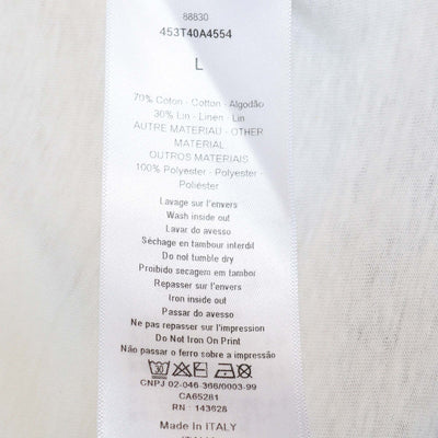 Christian Dior White/Black Cotton Miss Dior Print T-Shirt