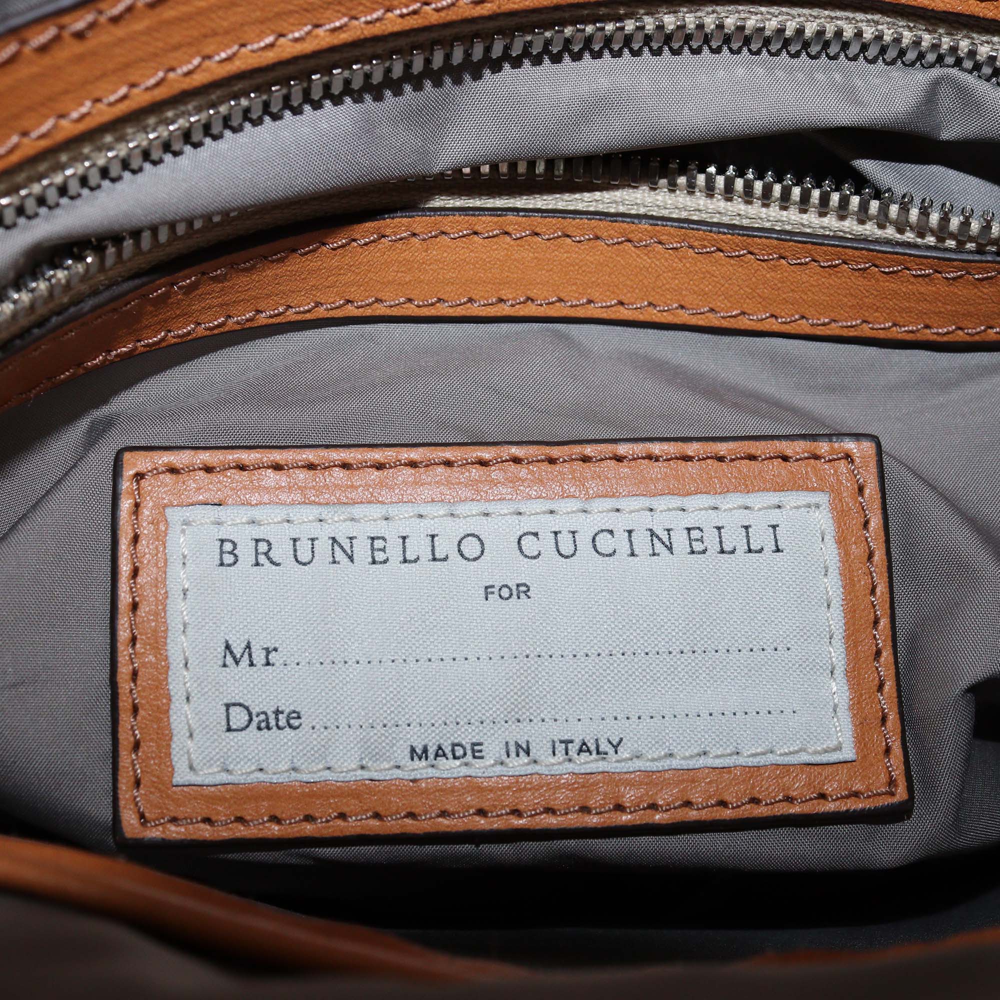 Brunello Cucinelli Beige/Vachetta Leather Backpack