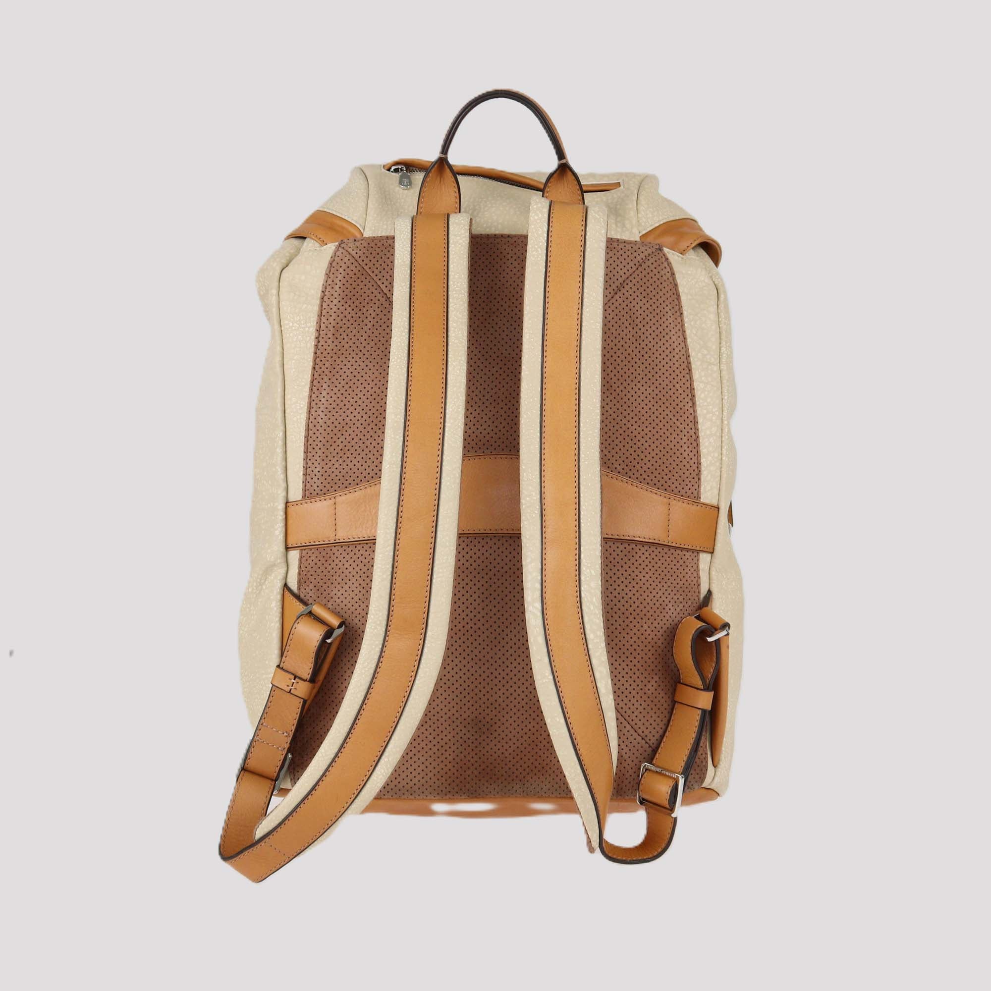 Brunello Cucinelli Beige/Vachetta Leather Backpack