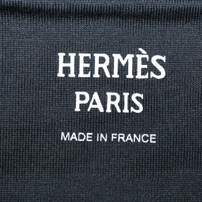 Hermes Black Cotton Droit Poche Brodee Crew Neck T-Shirt