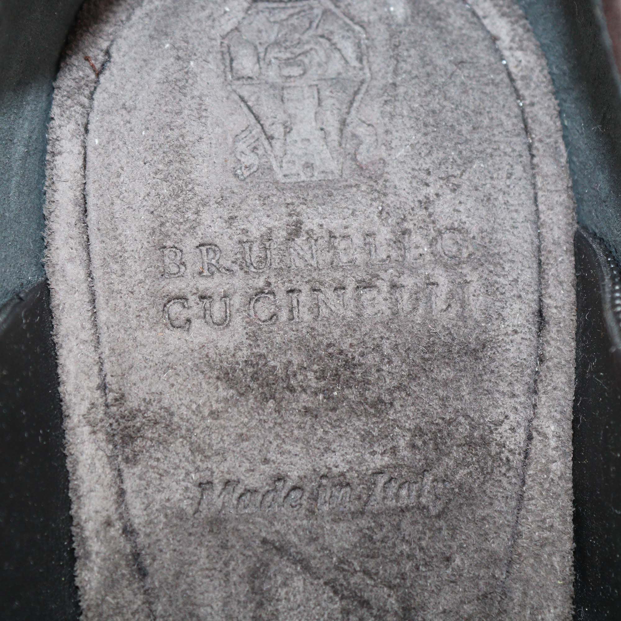 Brunello Cucinelli Grey/Dark Brown Beaded and Fur Ankle Strap Sandals