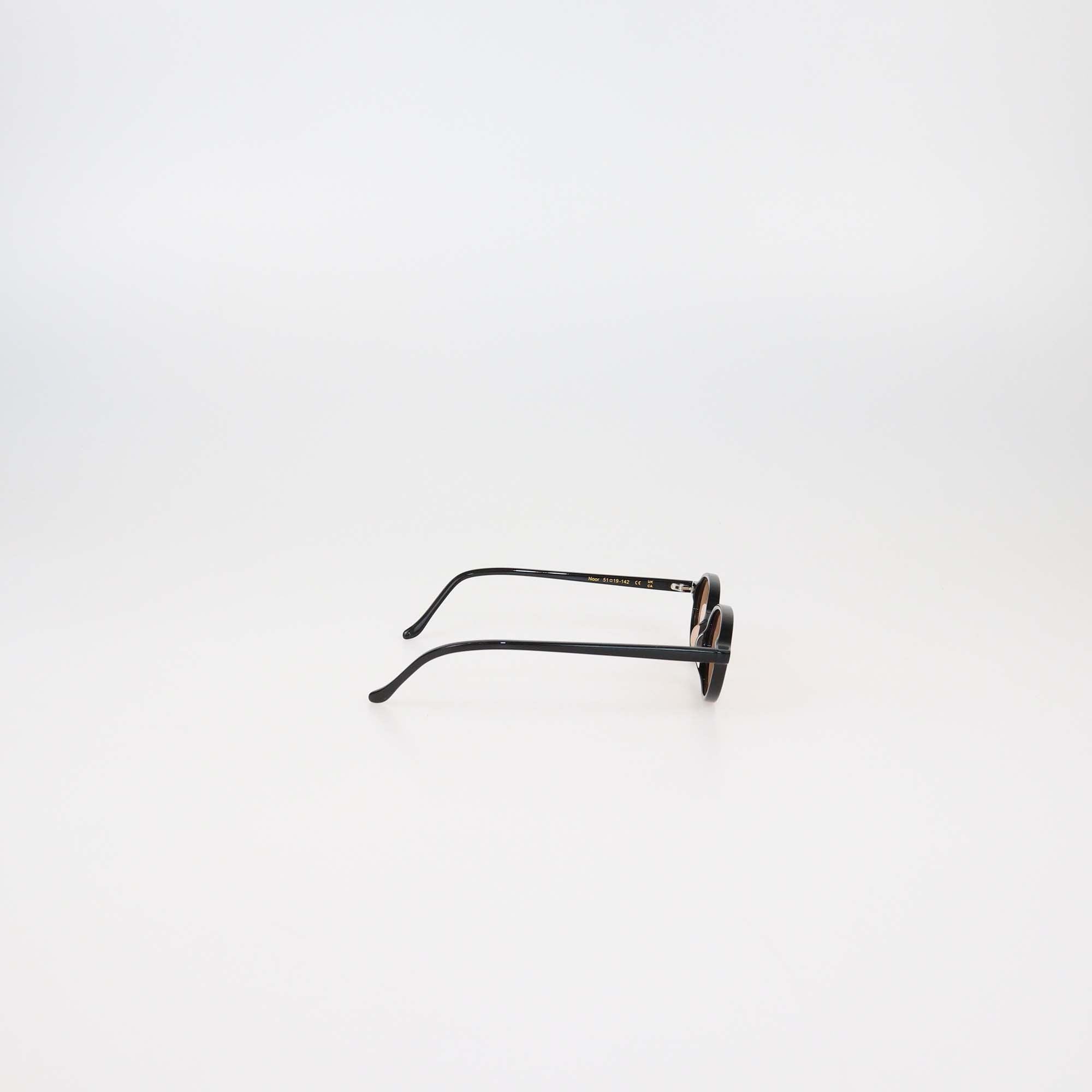 Karen Wazen Orange/Black Acetate Noor Oval Sunglasses