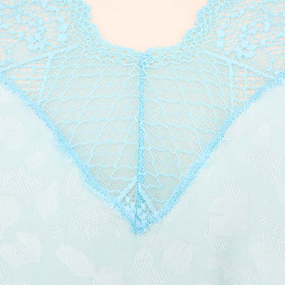 Zadig & Voltaire Green/Blue Silk Lace Trimmed Christy Camisole Top