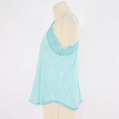 Zadig & Voltaire Green/Blue Silk Lace Trimmed Christy Camisole Top