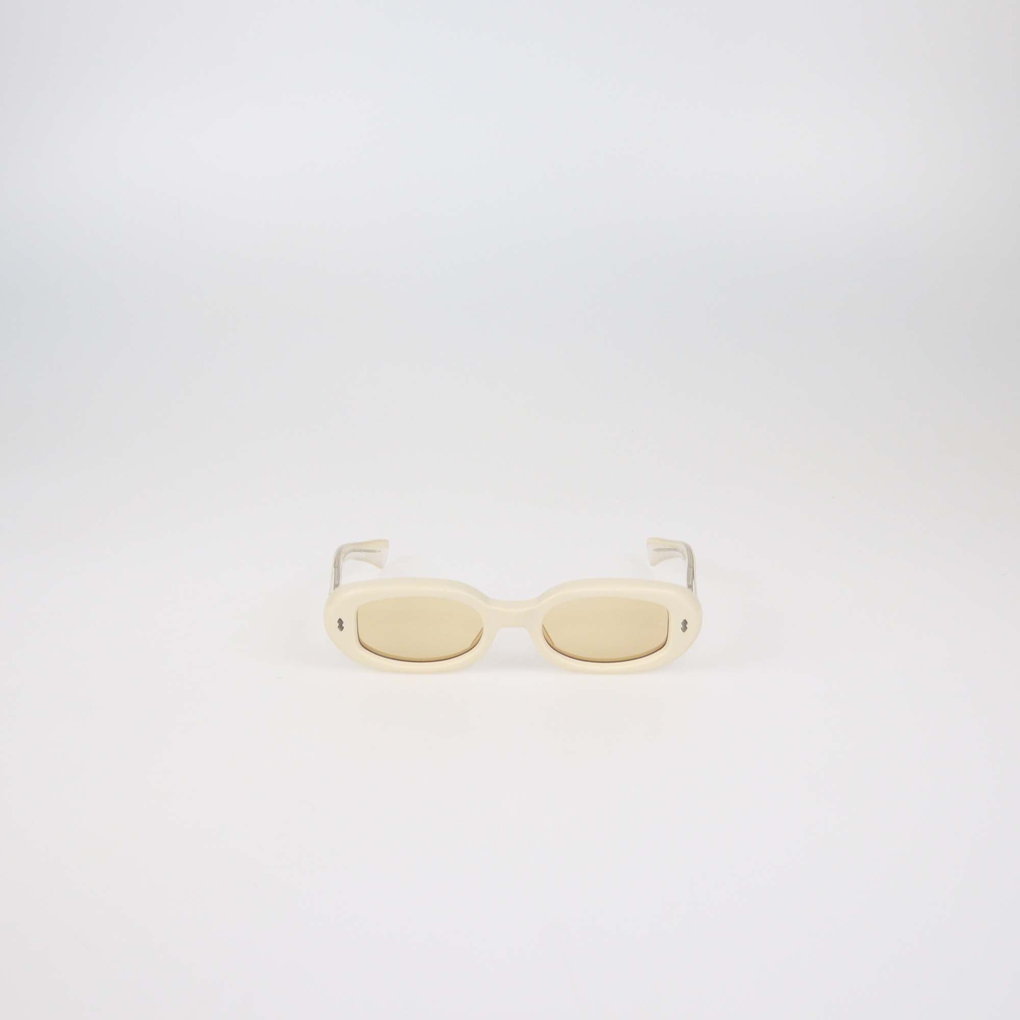 Jacques Marie Mage Cream Acetate Besset Oval Sunglasses
