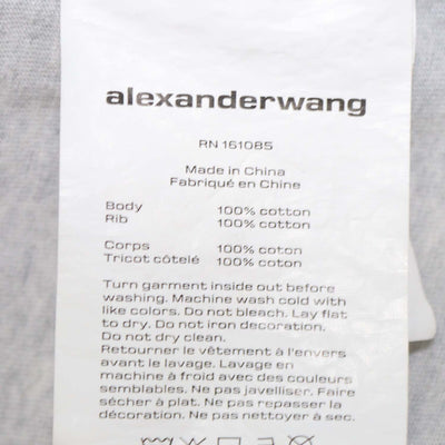 Alexander Wang.T Light Grey Cotton Crew Neck T-Shirt