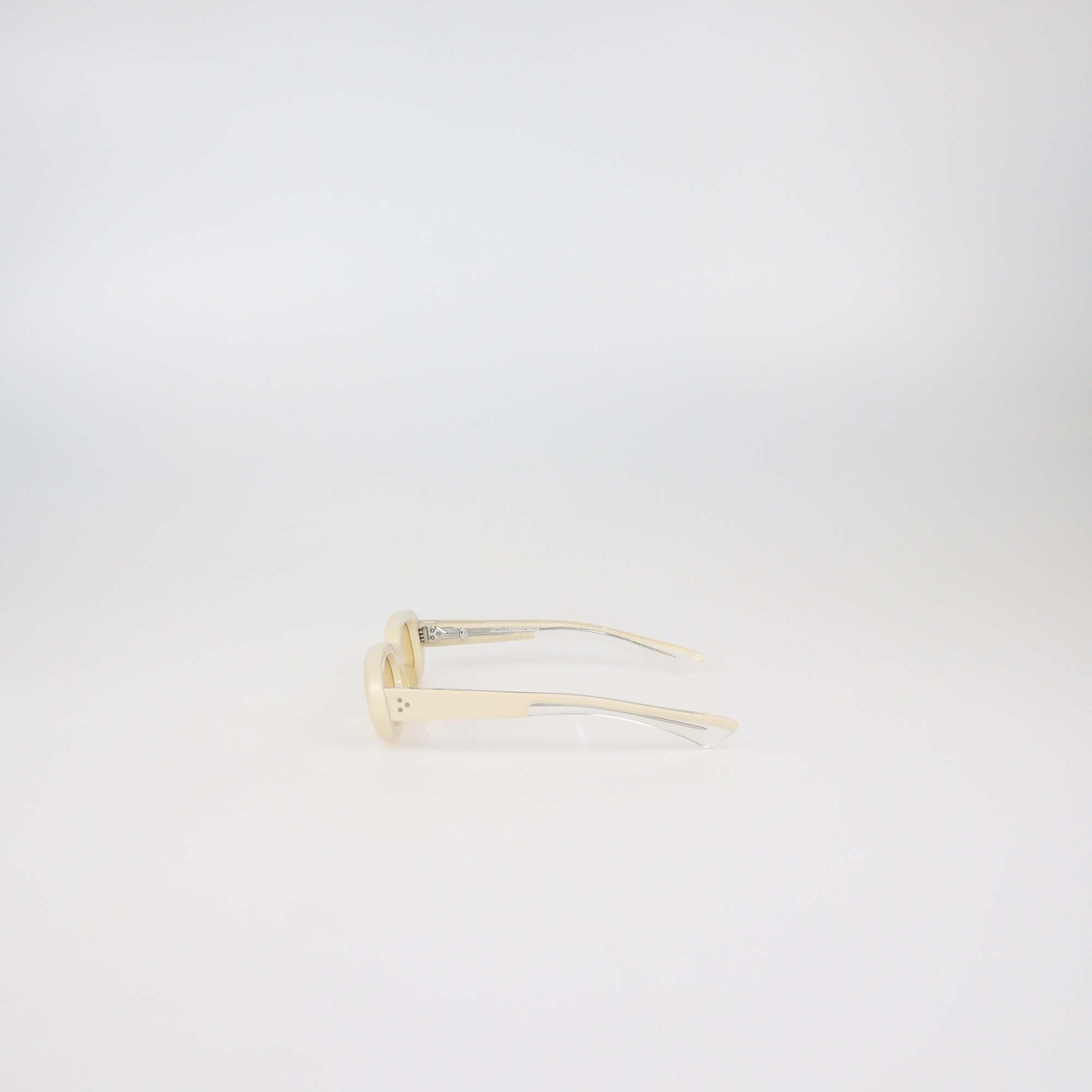 Jacques Marie Mage Cream Acetate Besset Oval Sunglasses