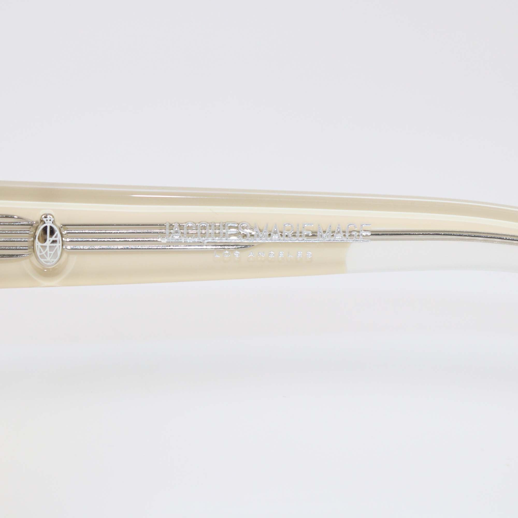 Jacques Marie Mage Cream Acetate Besset Oval Sunglasses