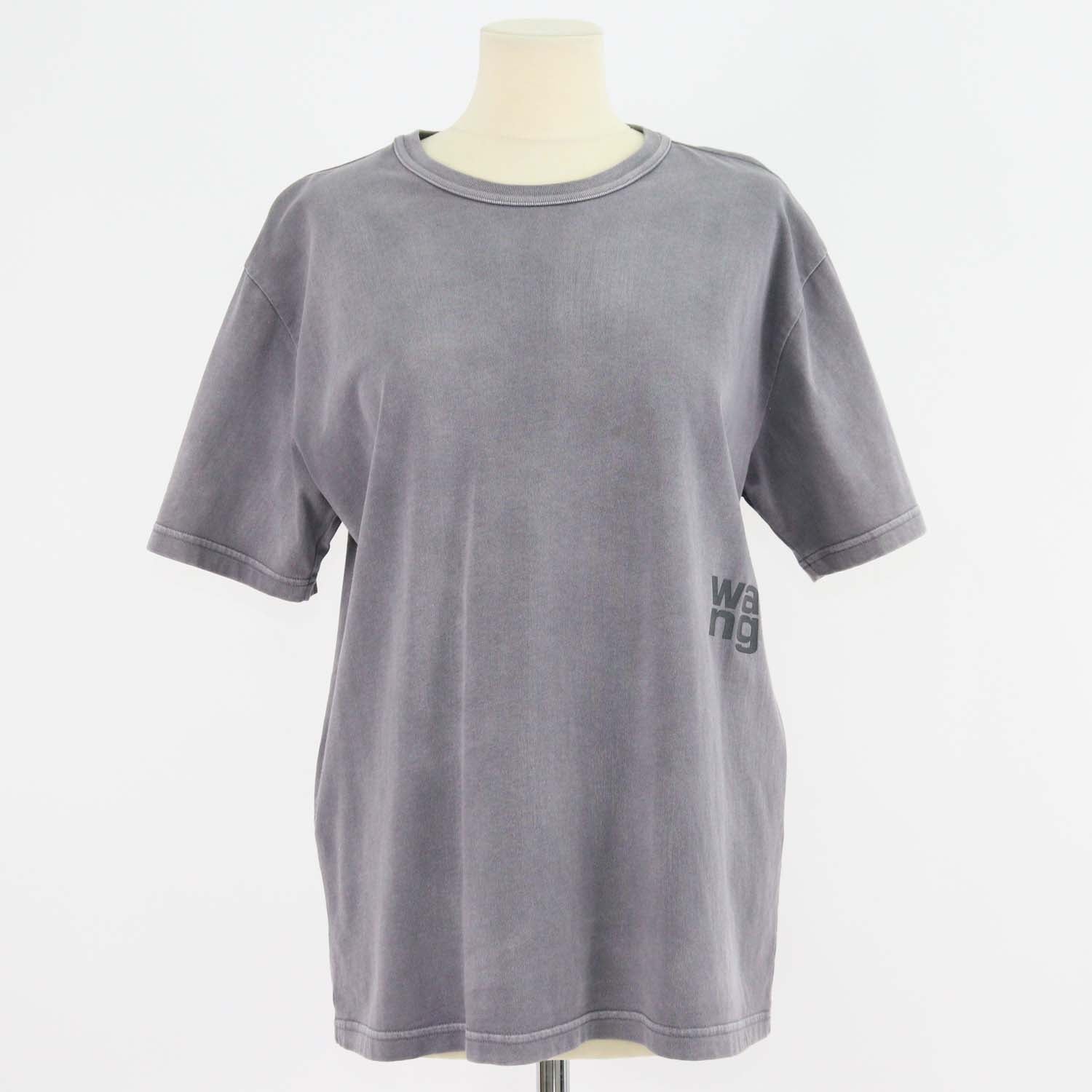 Alexander Wang.T Grey Cotton Washed Crew Neck T-Shirt