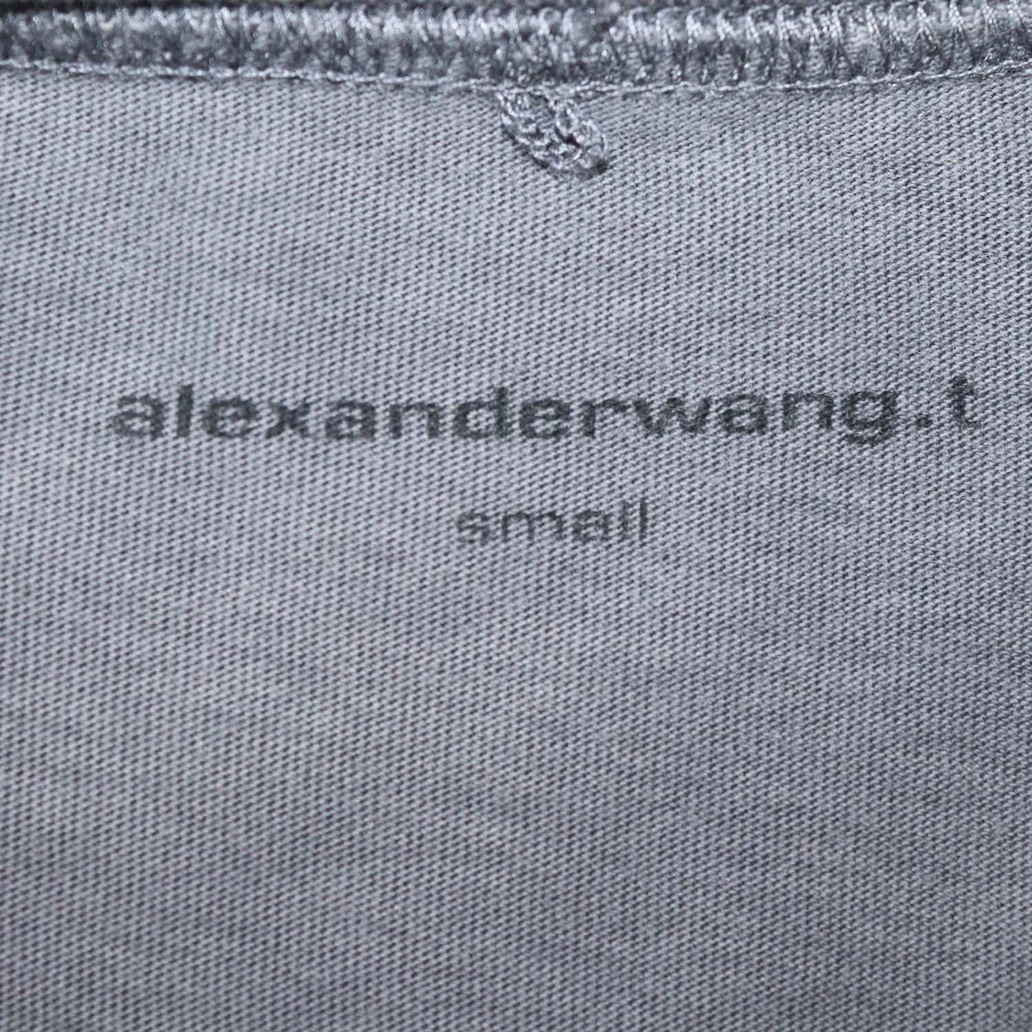 Alexander Wang.T Grey Cotton Washed Crew Neck T-Shirt