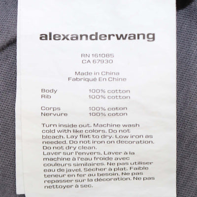 Alexander Wang.T Grey Cotton Washed Crew Neck T-Shirt
