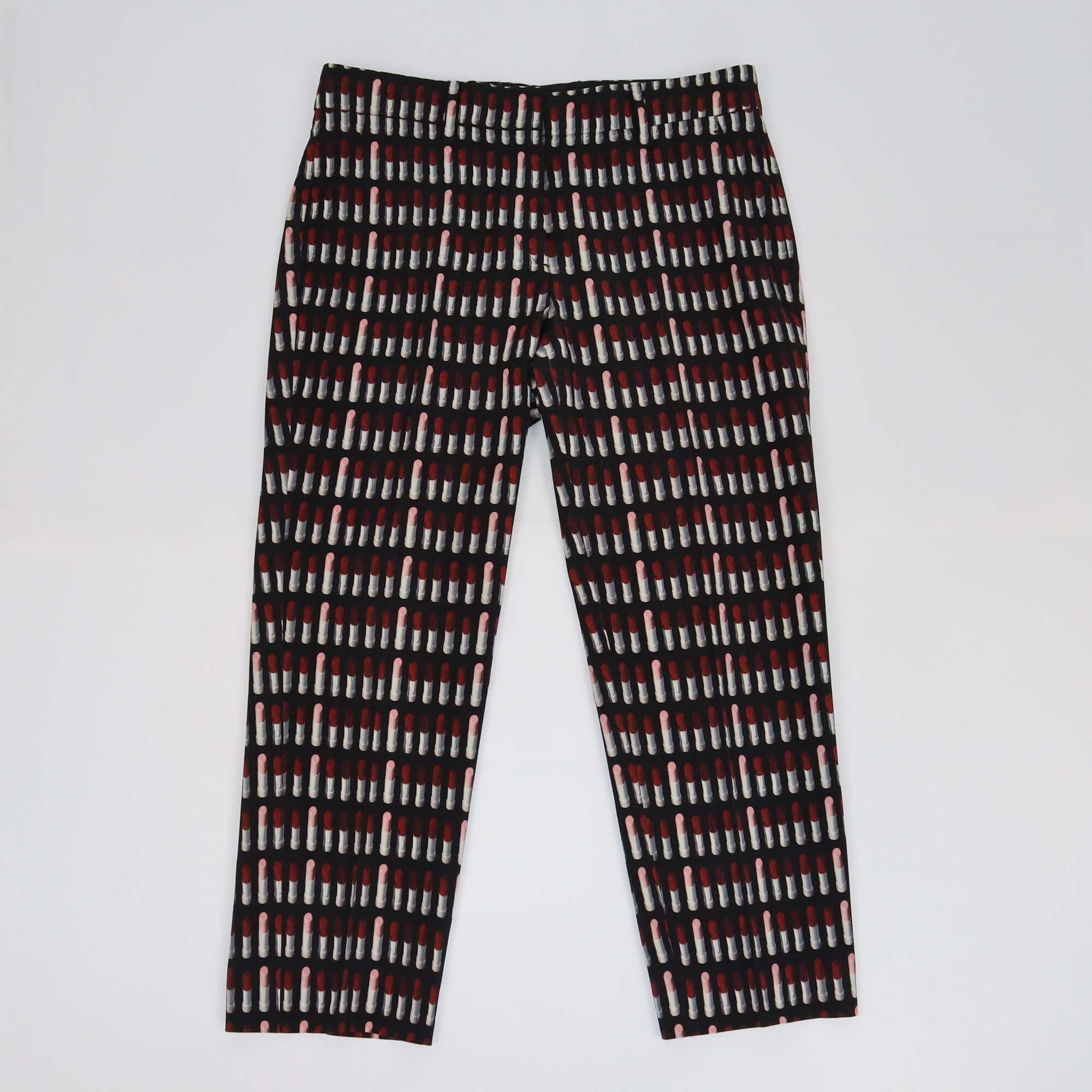 Prada Multicolor Lipstick Printed Trouser Womens Prada 