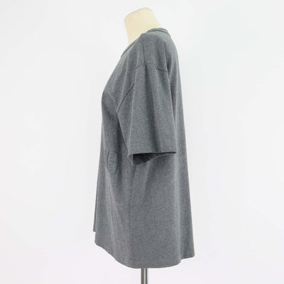 Alexander Wang.T Grey Glitter Cotton Puff Logo Crew Neck T-Shirt