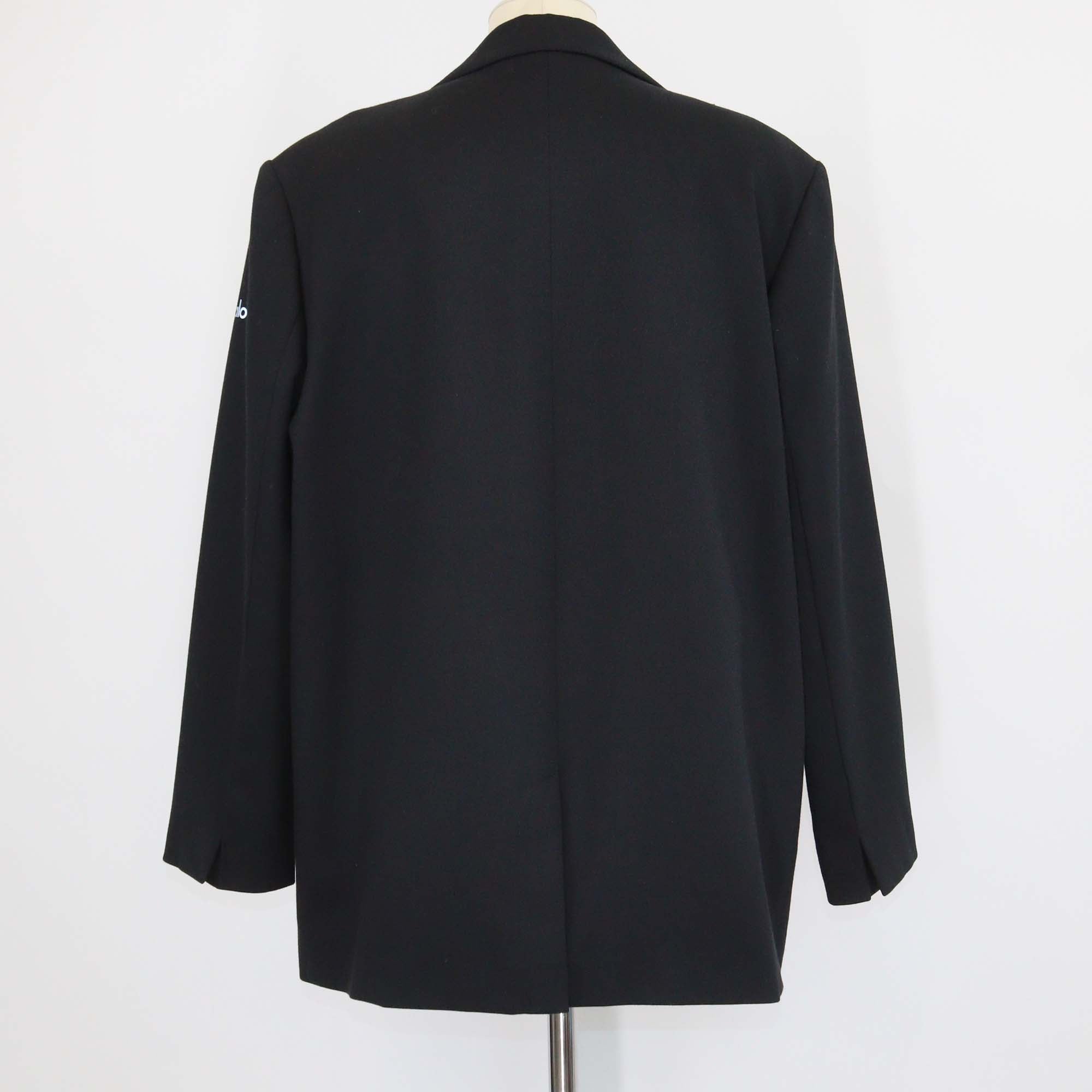 Alo Black Blend Fabric Single Breasted First Class Blazer