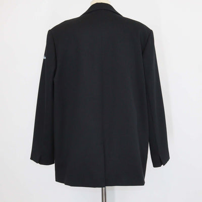 Alo Black Blend Fabric Single Breasted First Class Blazer