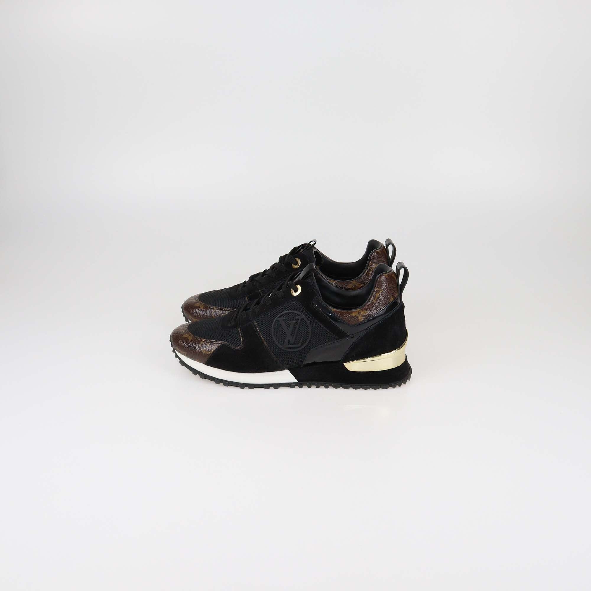 Louis Vuitton Black Monogram Run Away Sneakers Womens Louis Vuitton 