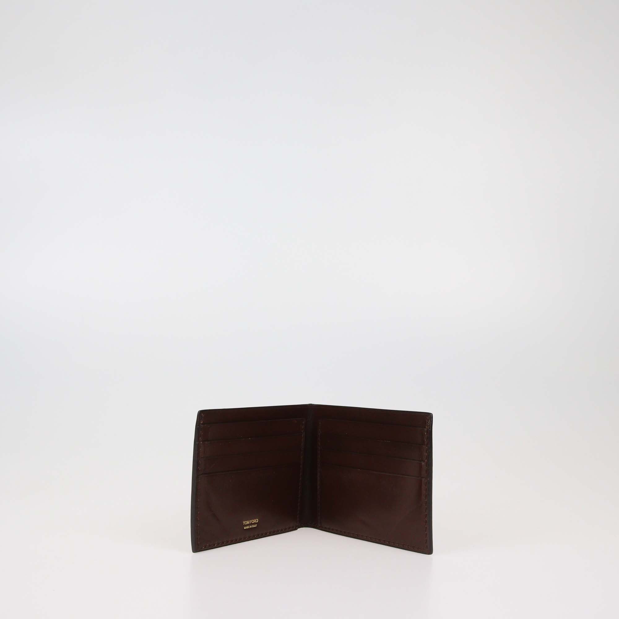 Tom Ford Dark Brown Leather Bifold Wallet