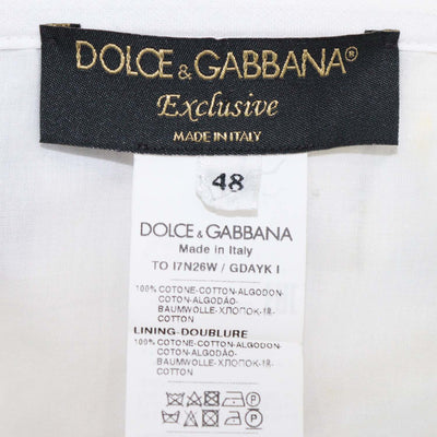 Dolce & Gabbana Multicolor Cotton Floral Print Puff Crop Top