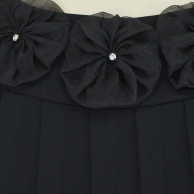 Alice+Olivia Black Silk Sleeveless Pleated Swing Tunic Top