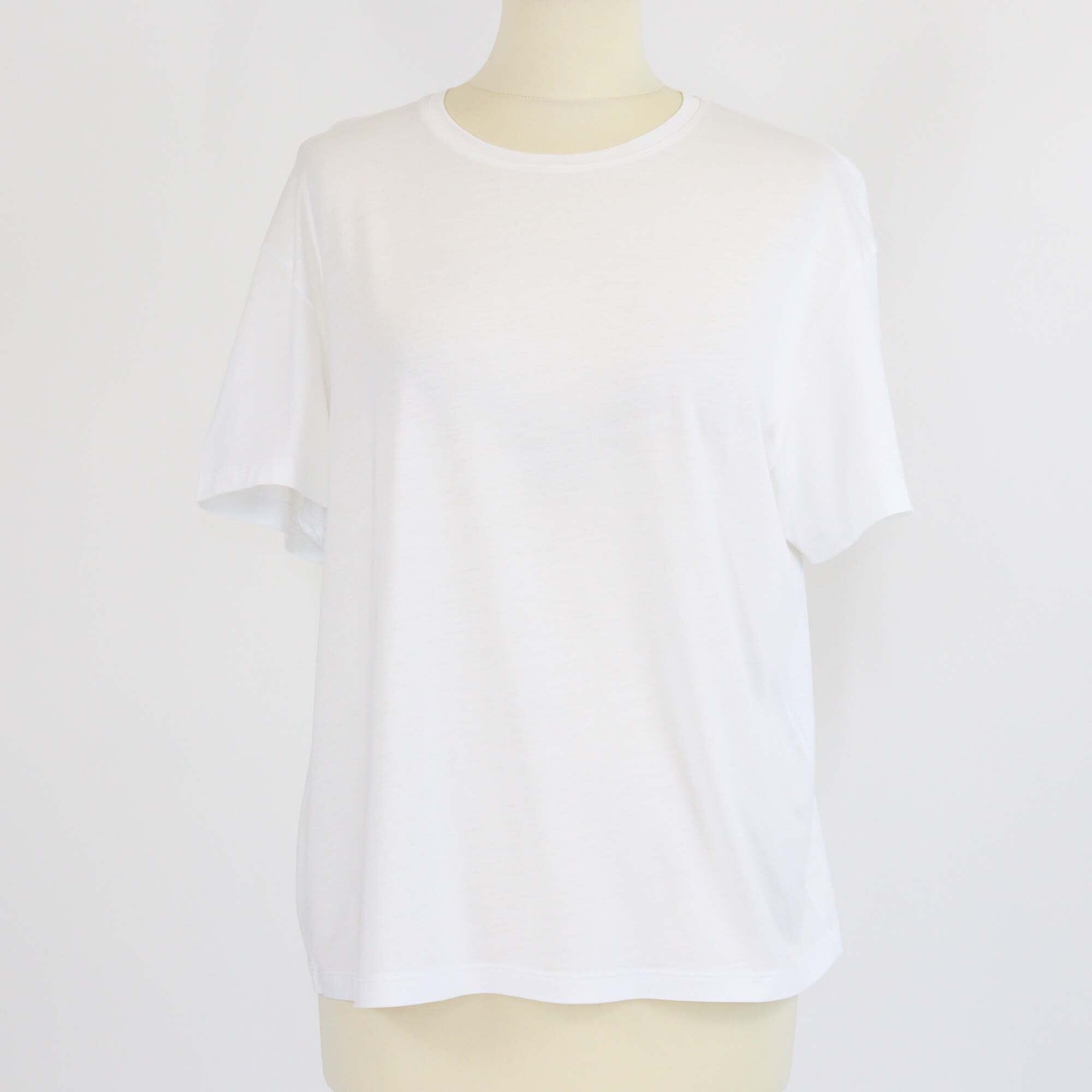 Toteme White Crew Neck T-Shirt Womens Toteme 