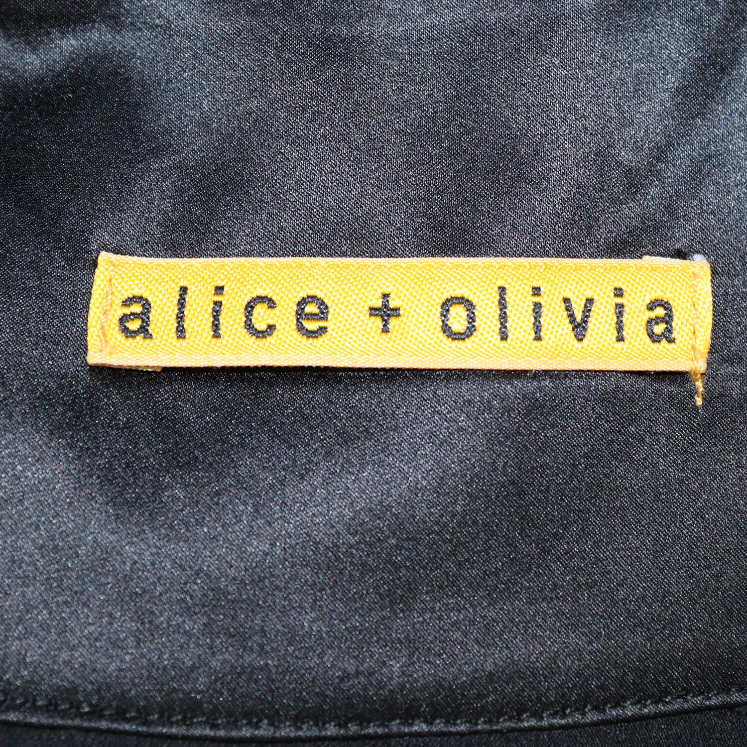 Alice+Olivia Black Silk Sleeveless Pleated Swing Tunic Top
