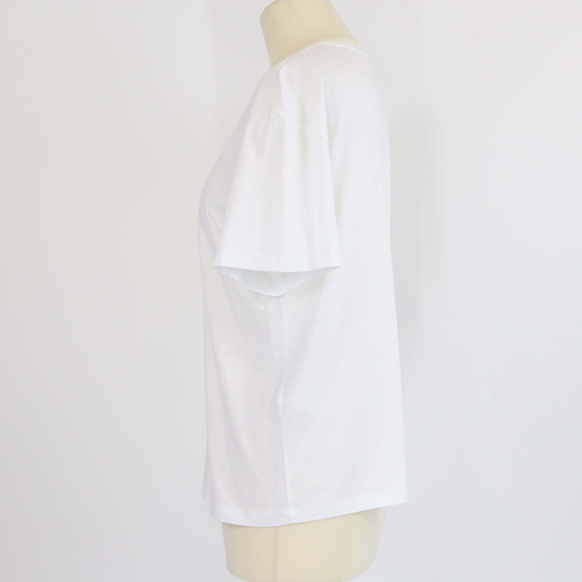 Toteme White Crew Neck T-Shirt Womens Toteme 