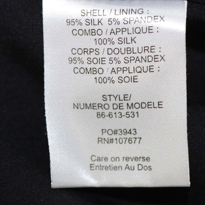 Alice+Olivia Black Silk Sleeveless Pleated Swing Tunic Top