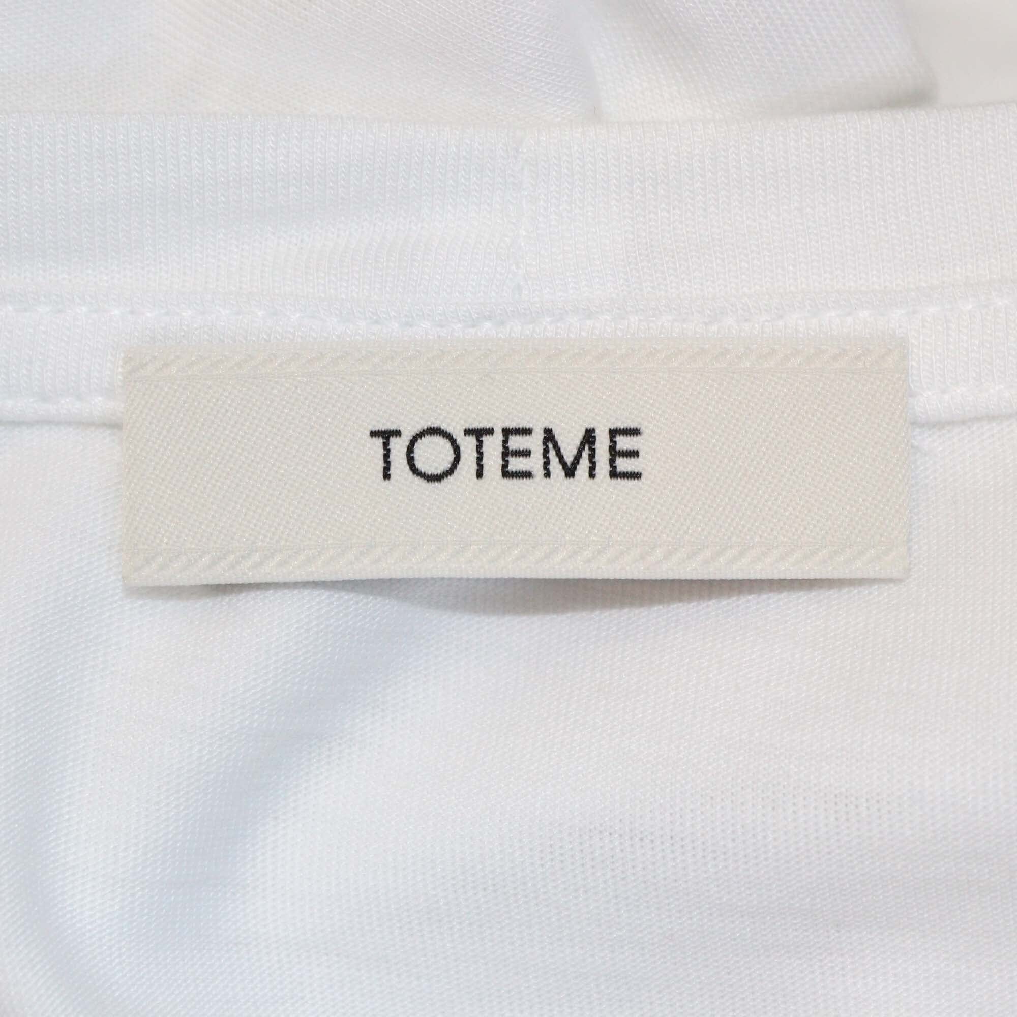 Toteme White Crew Neck T-Shirt Womens Toteme 