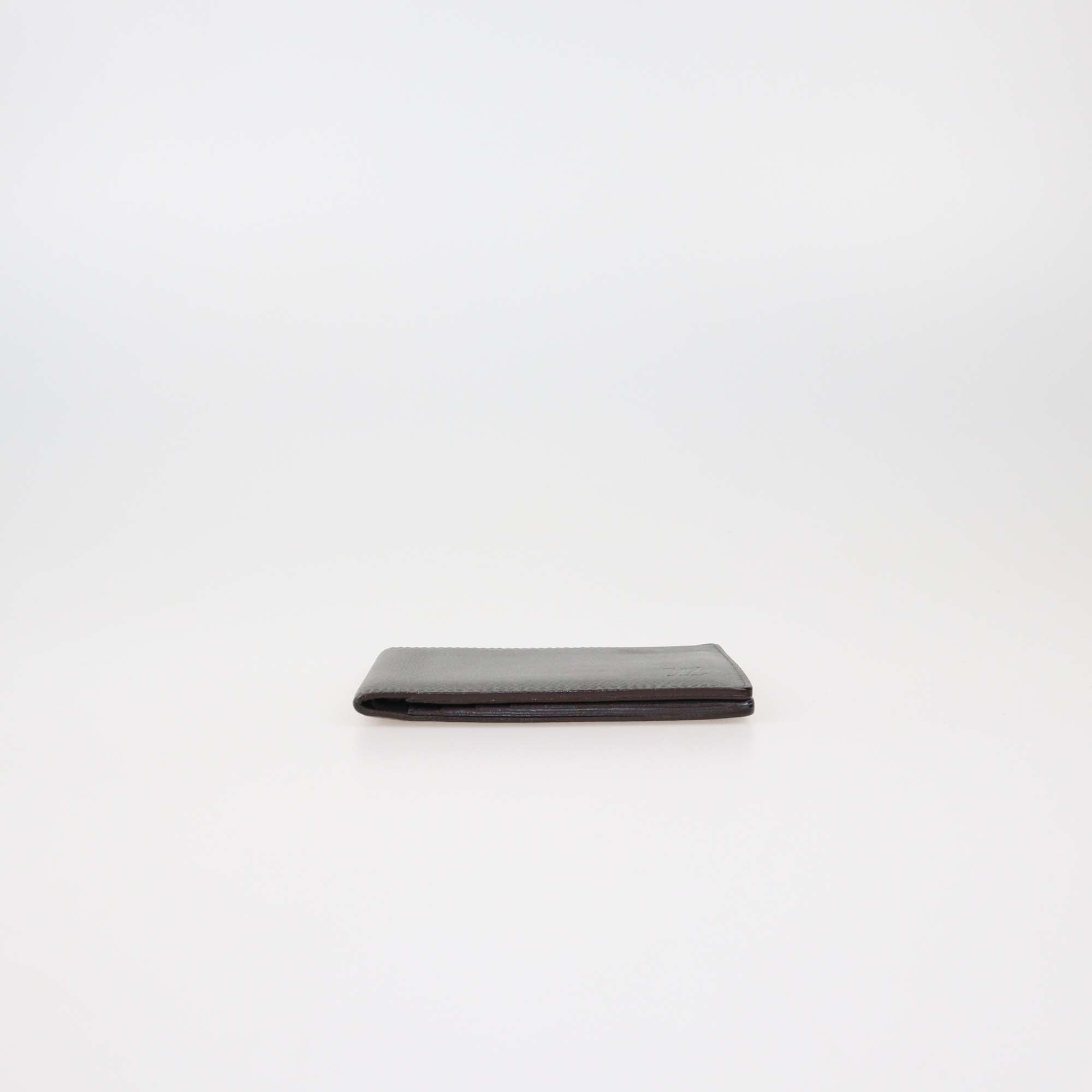 Louis Vuitton Grey Taiga Leather Multiple CC Bifold Wallet