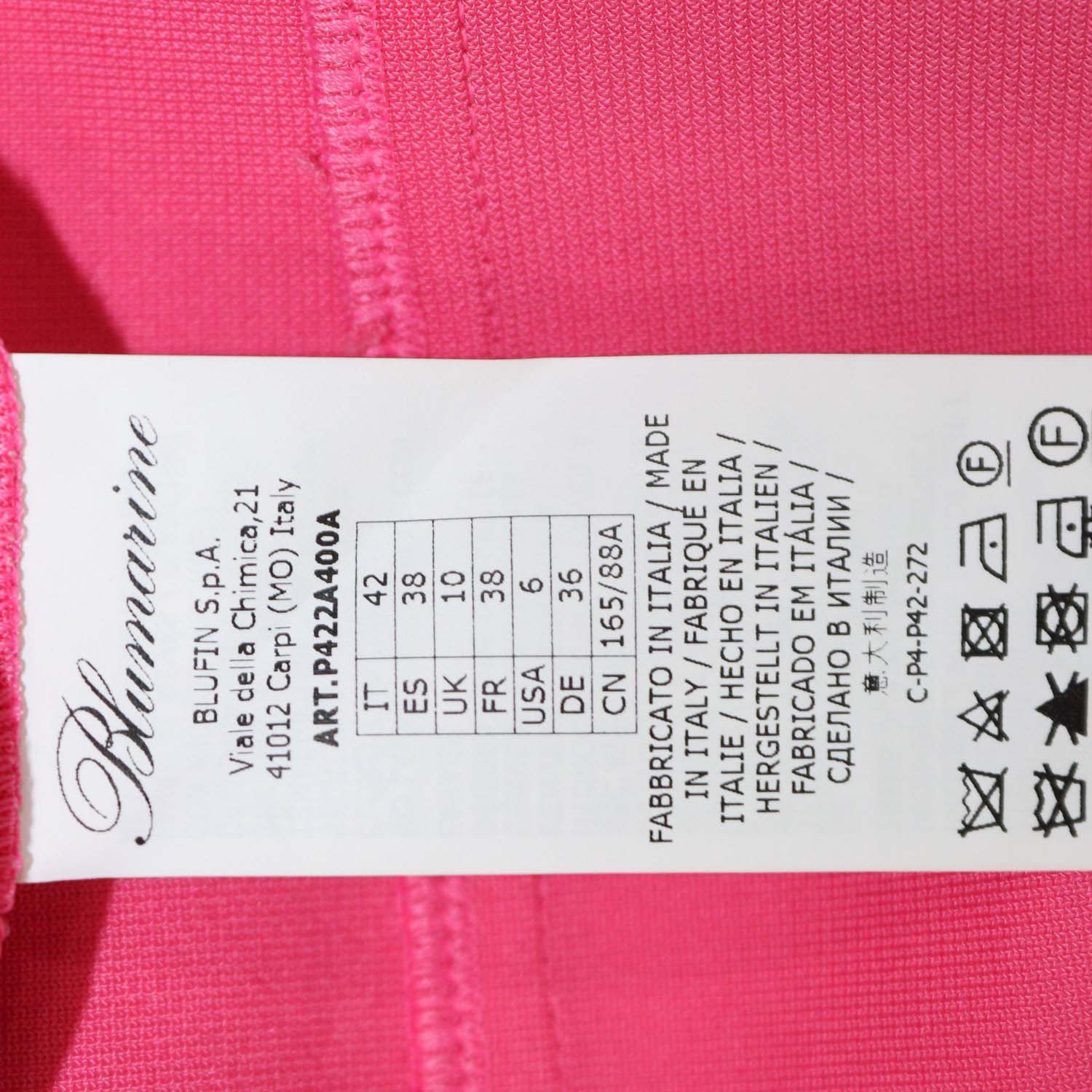 Blumarine Pink Blend Viscose Logo Embellished Mini Dress