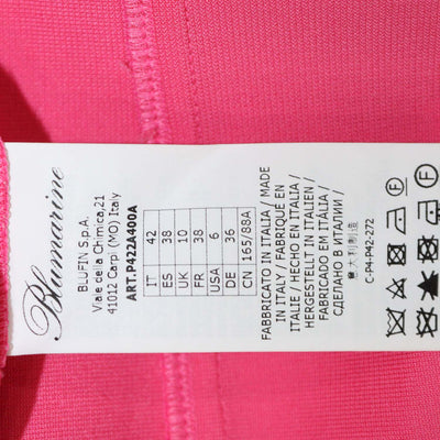 Blumarine Pink Blend Viscose Logo Embellished Mini Dress