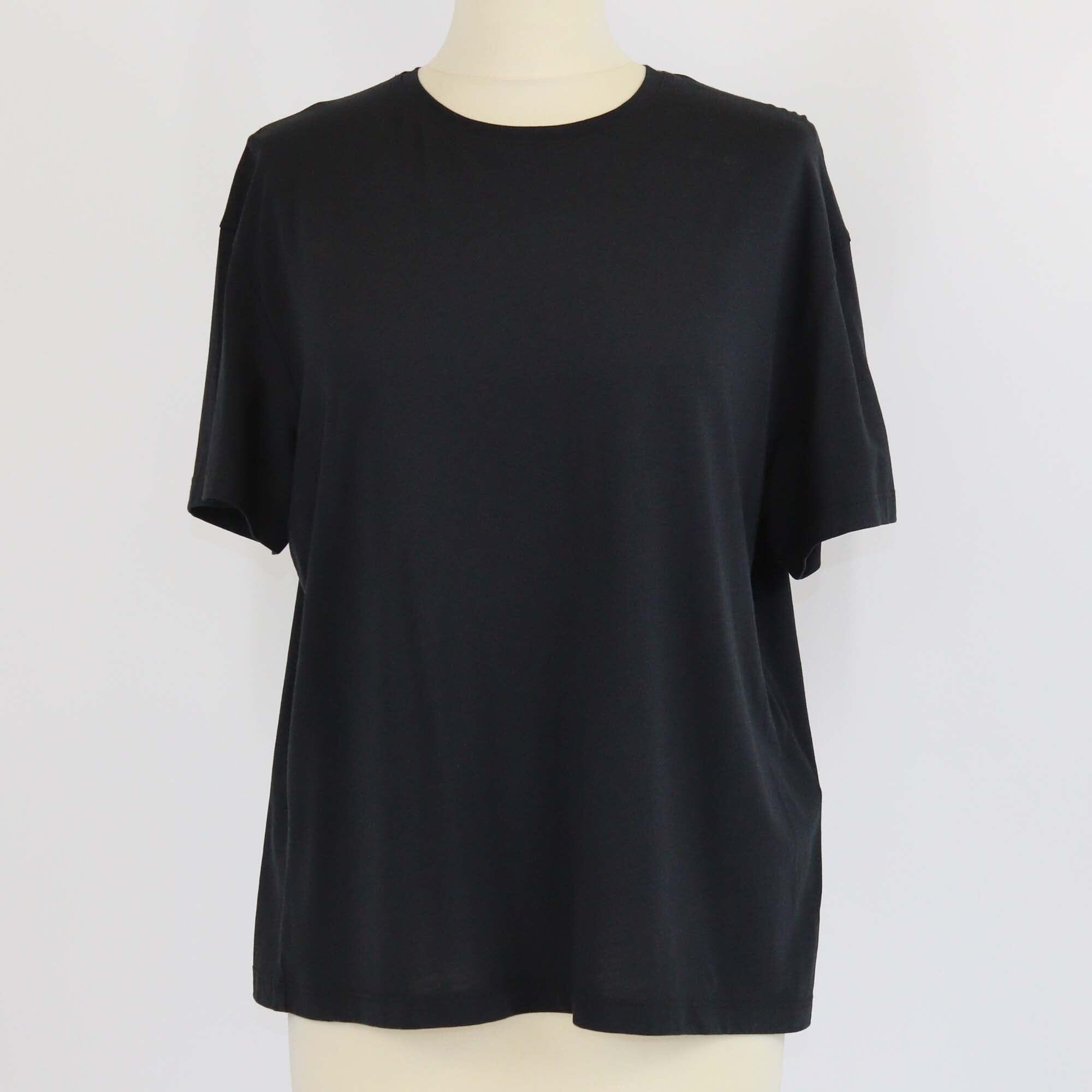 Toteme Black Crew Neck T-Shirt Womens Toteme 