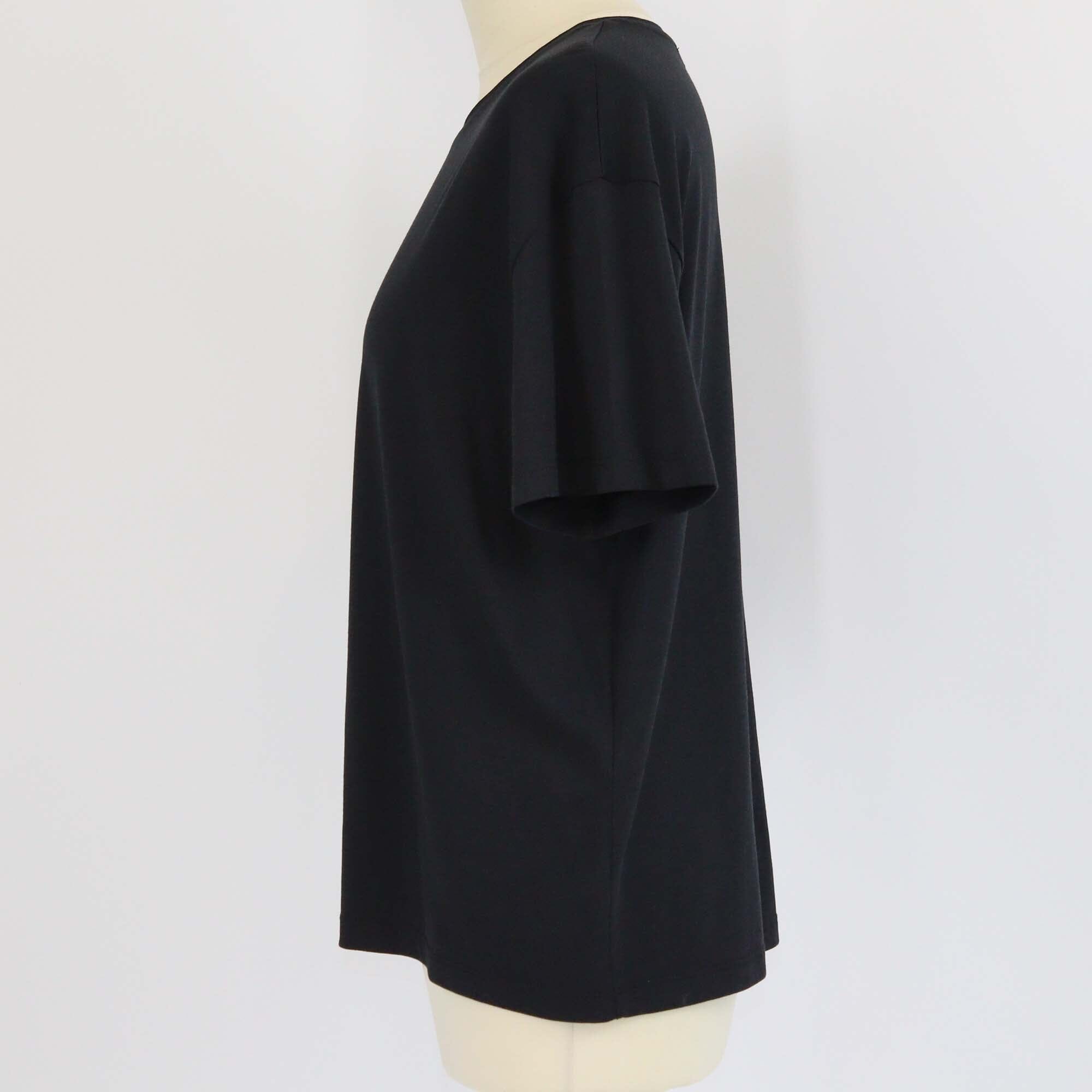 Toteme Black Crew Neck T-Shirt Womens Toteme 