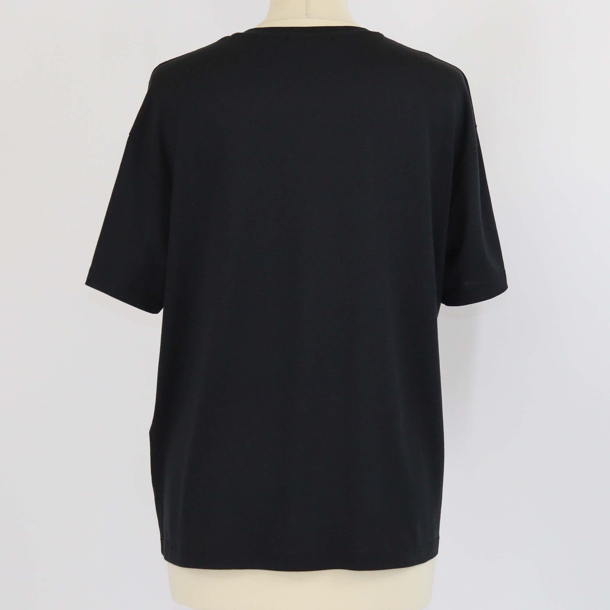 Toteme Black Crew Neck T-Shirt Womens Toteme 