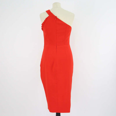 Lavish Alice Red Blend Polyester Ruched One-Shoulder Bodycon Dress