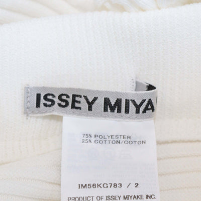 Issey Miyake White Polyester Linkage Midi Skirt