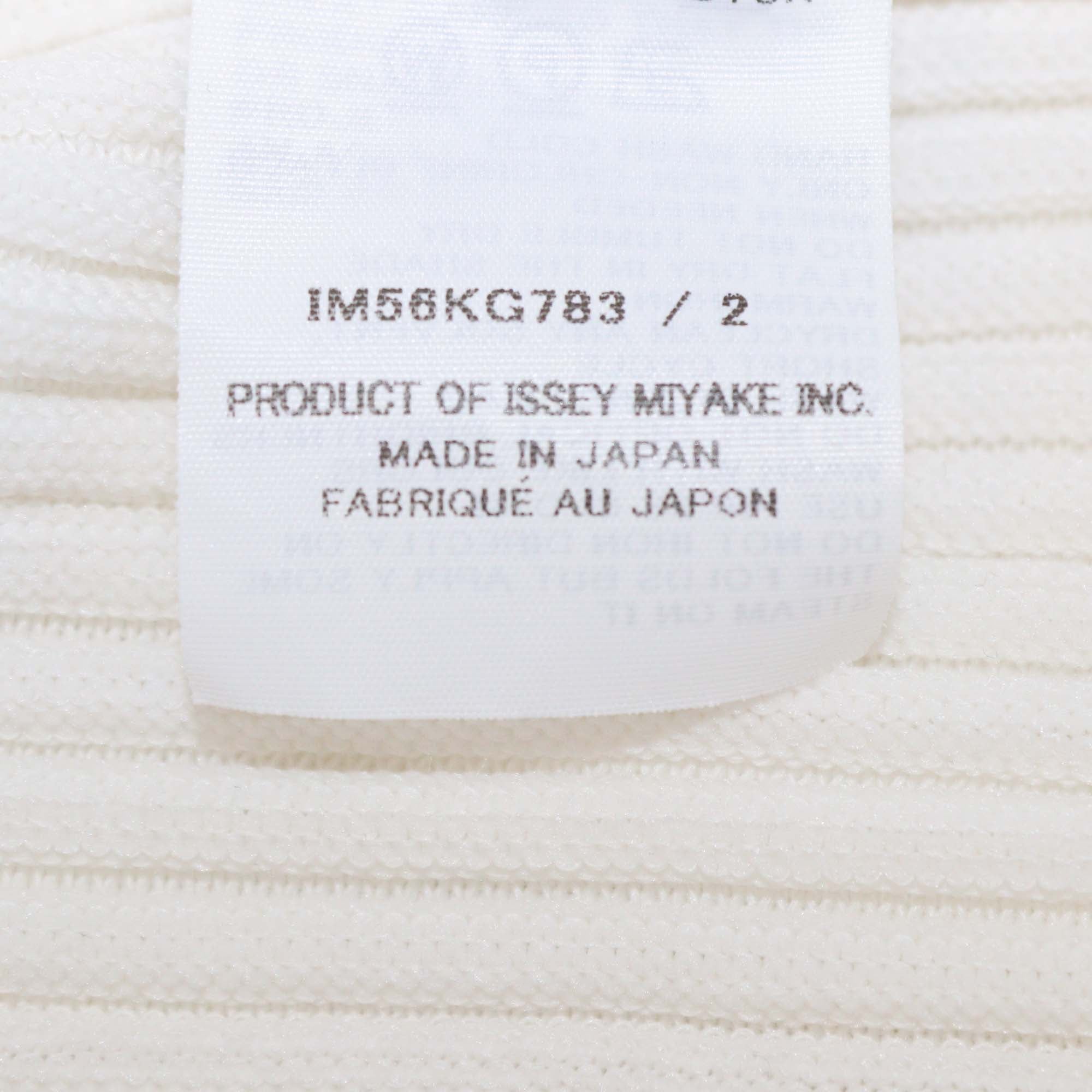Issey Miyake White Polyester Linkage Midi Skirt